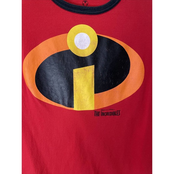 Disney Red Incredibles Logo T-Shirt Size Medium - Picture 2 of 5